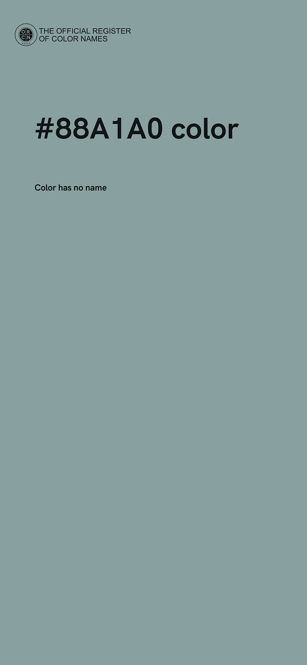 #88A1A0 color image