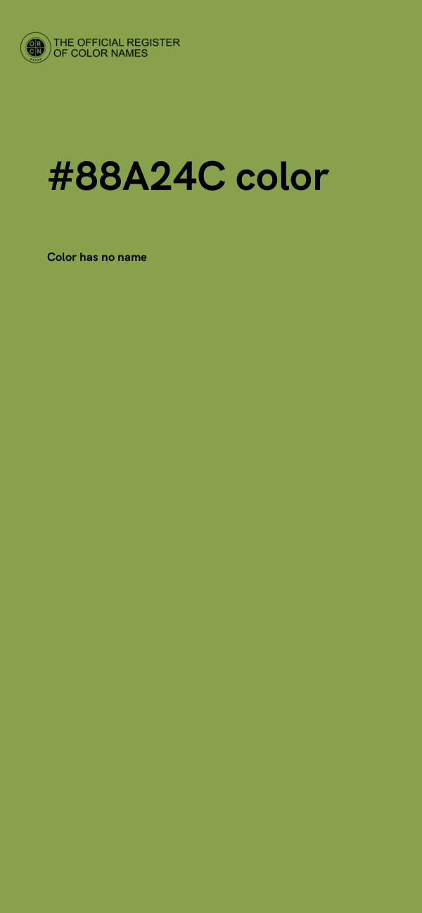 #88A24C color image