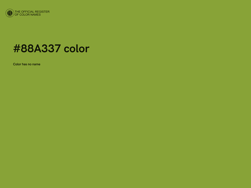 #88A337 color image