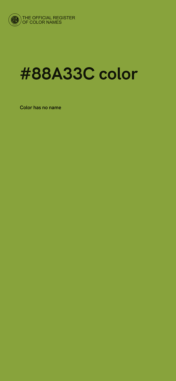 #88A33C color image