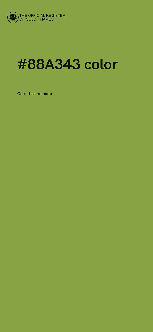 #88A343 color image