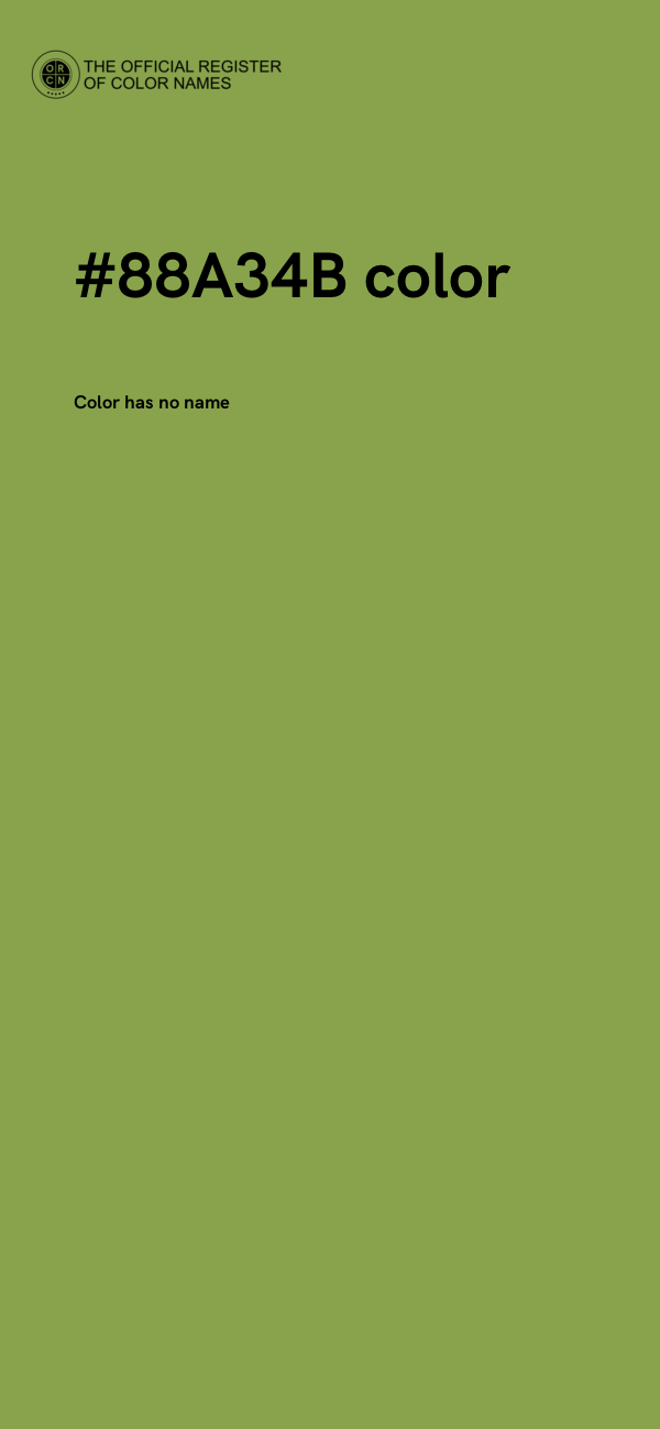 #88A34B color image