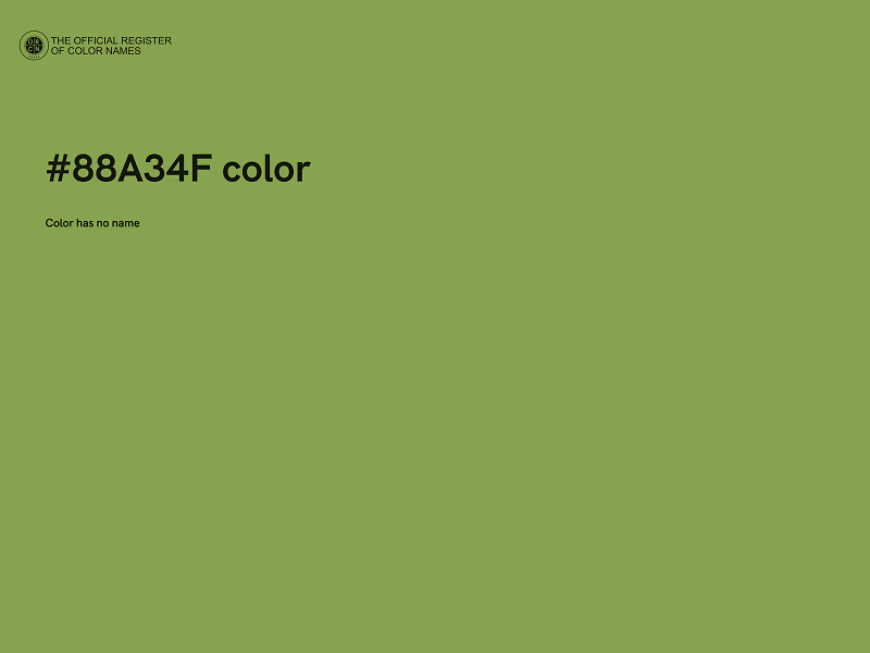 #88A34F color image