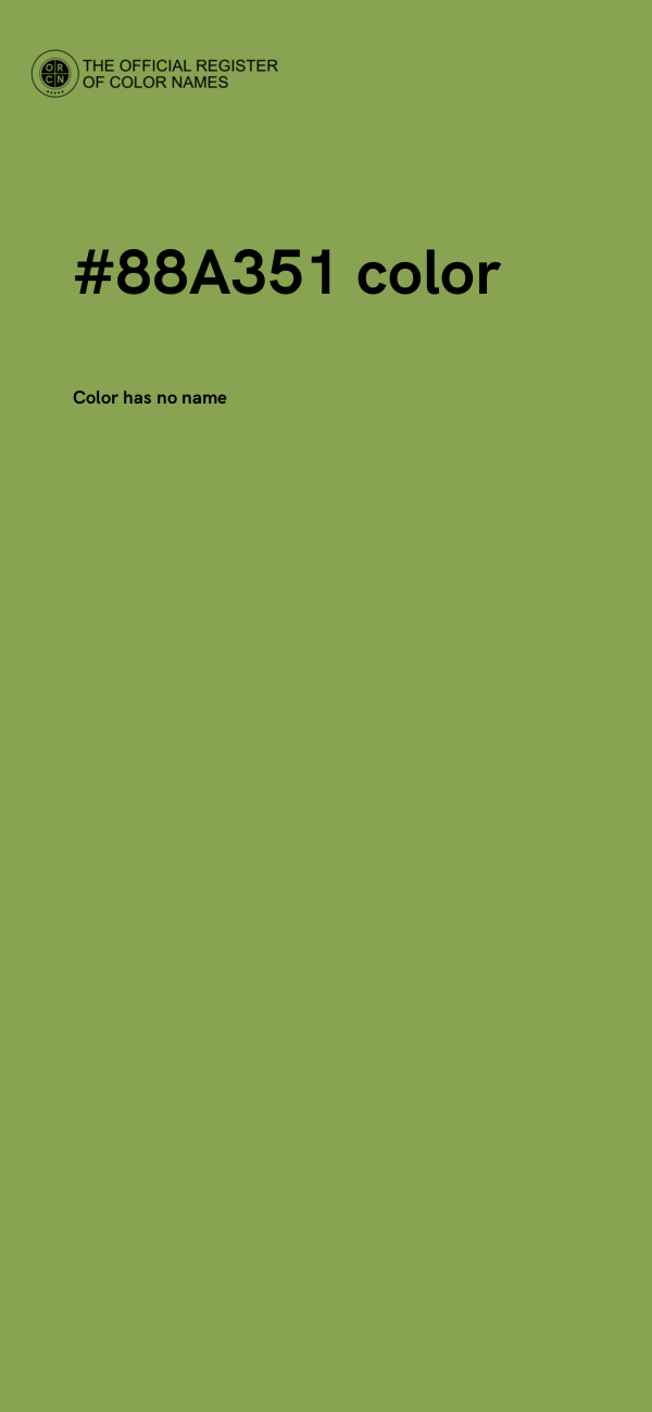 #88A351 color image