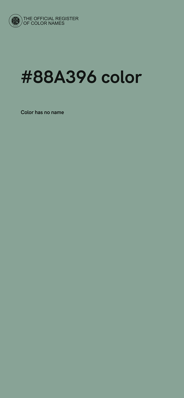 #88A396 color image