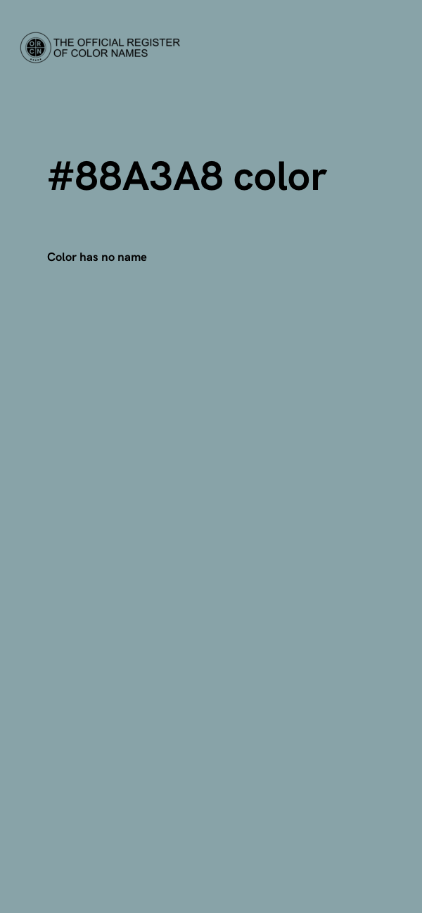 #88A3A8 color image