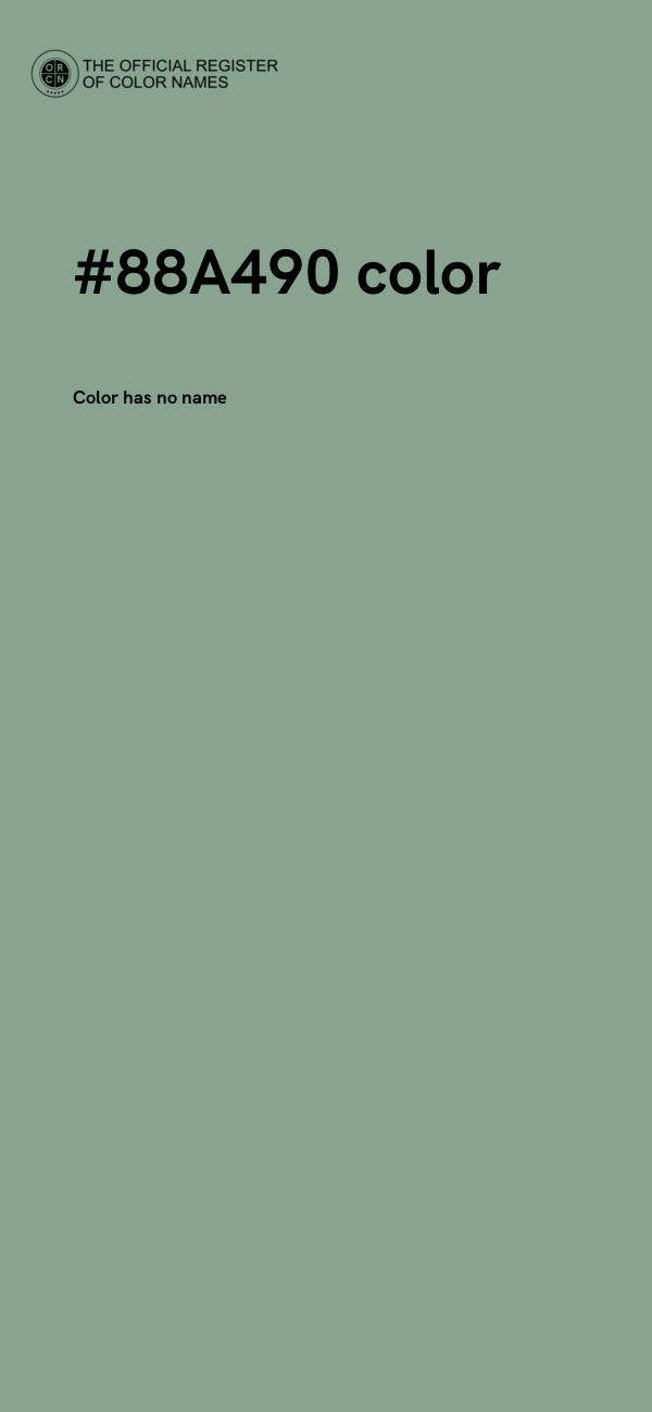 #88A490 color image