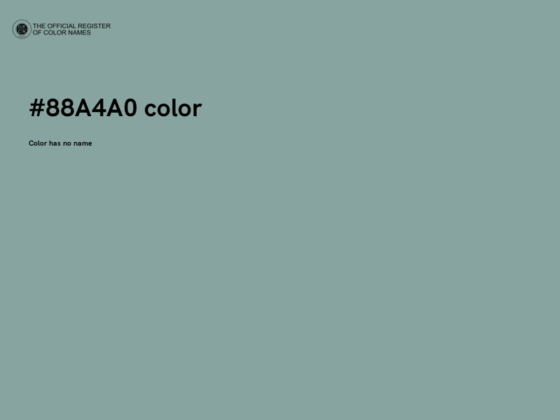 #88A4A0 color image