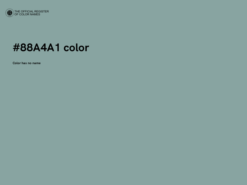 #88A4A1 color image