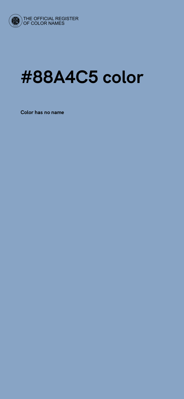#88A4C5 color image
