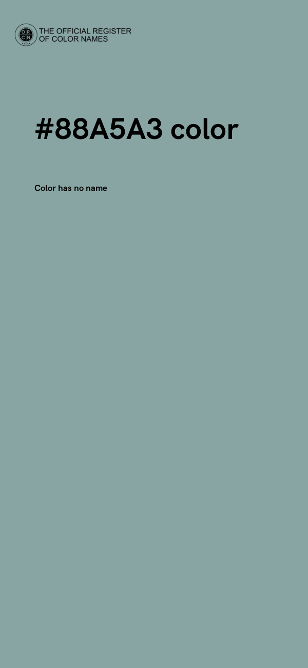 #88A5A3 color image