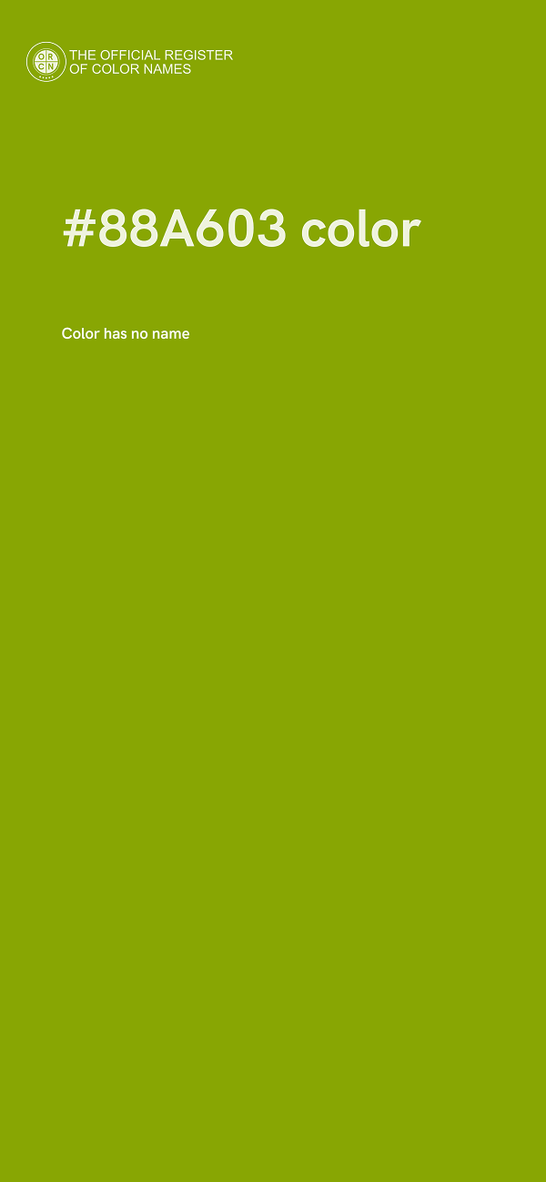 #88A603 color image