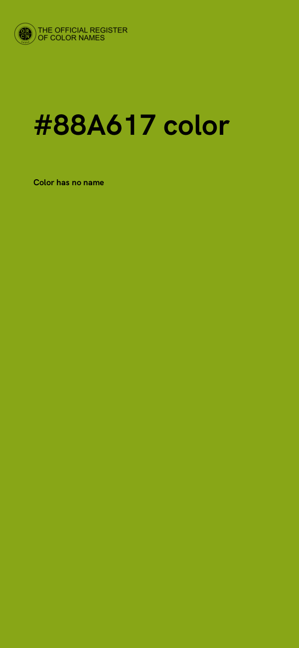 #88A617 color image