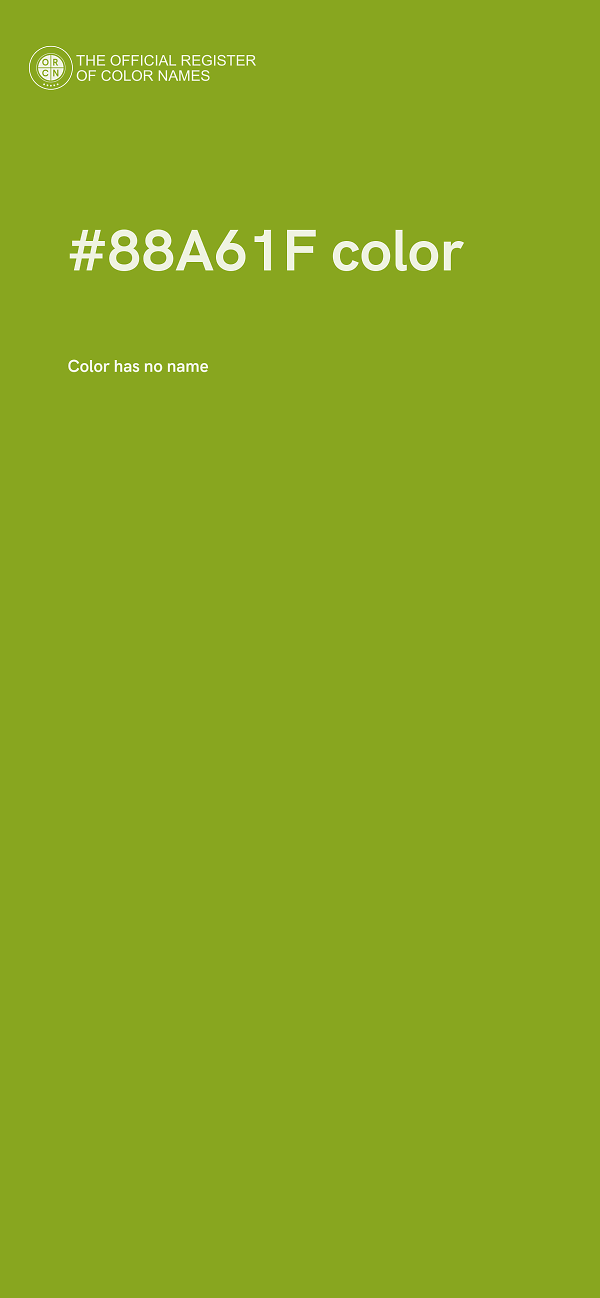 #88A61F color image