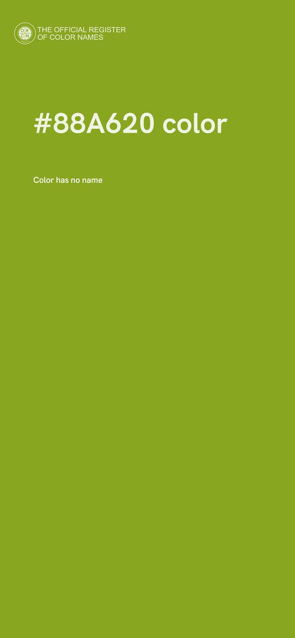 #88A620 color image