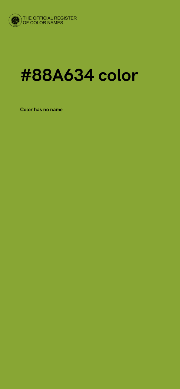 #88A634 color image