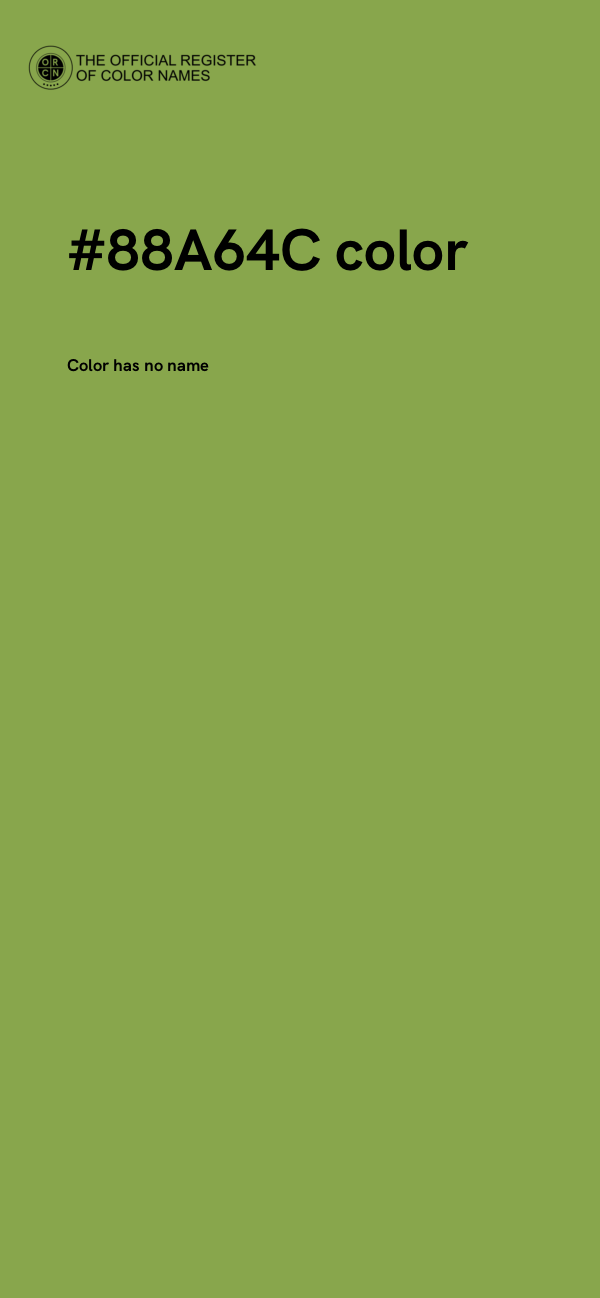 #88A64C color image