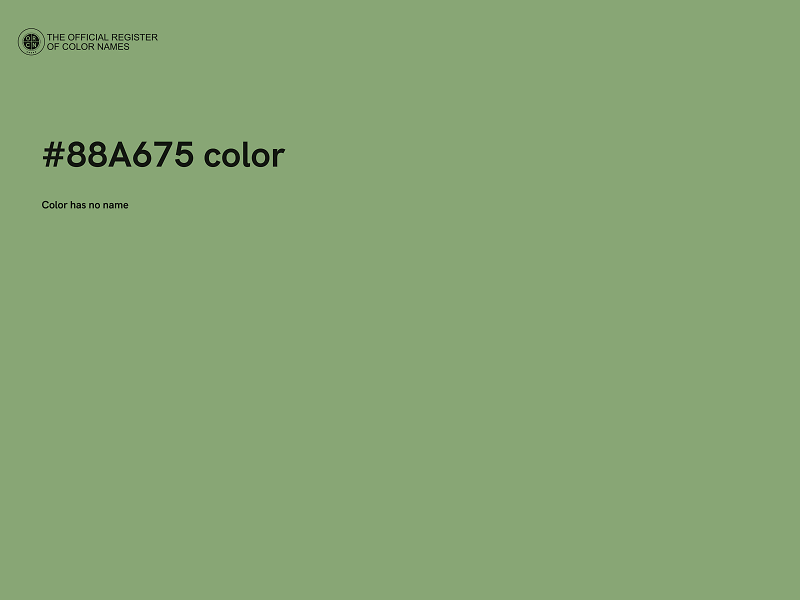 #88A675 color image