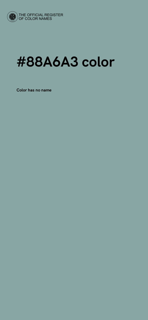 #88A6A3 color image