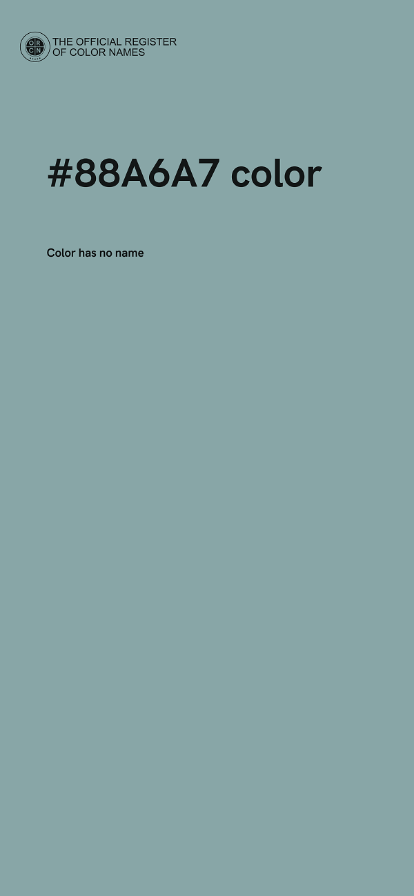 #88A6A7 color image