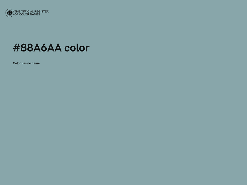 #88A6AA color image