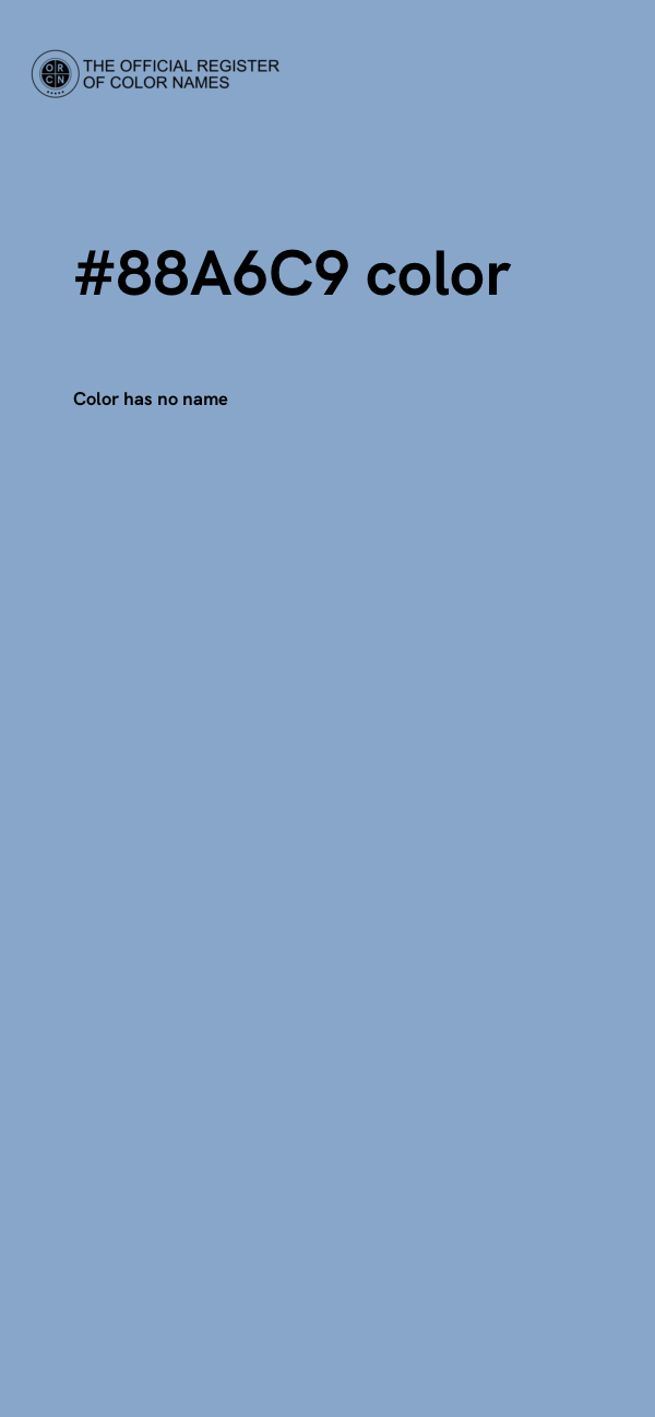 #88A6C9 color image
