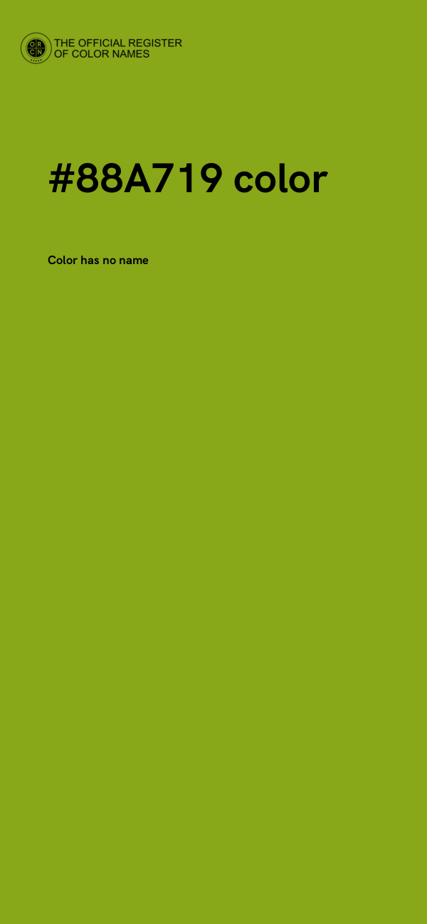#88A719 color image