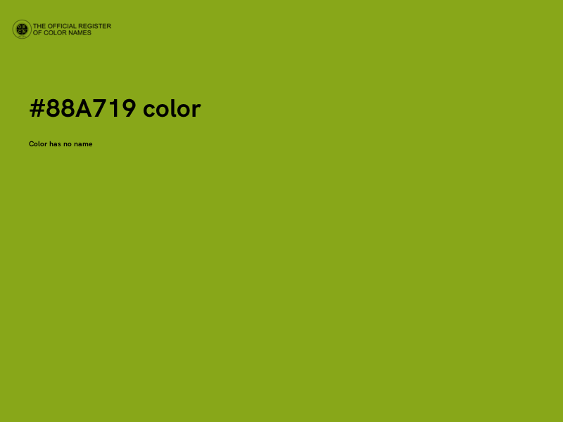 #88A719 color image