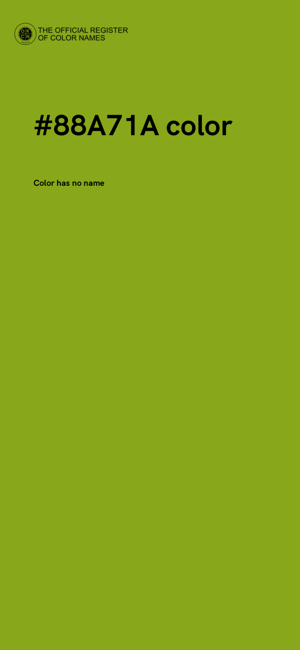 #88A71A color image
