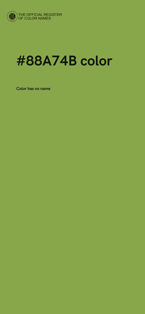 #88A74B color image