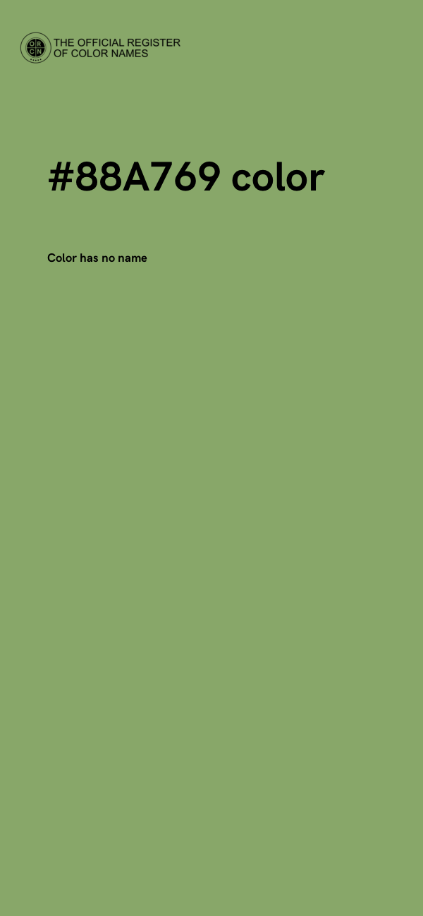 #88A769 color image