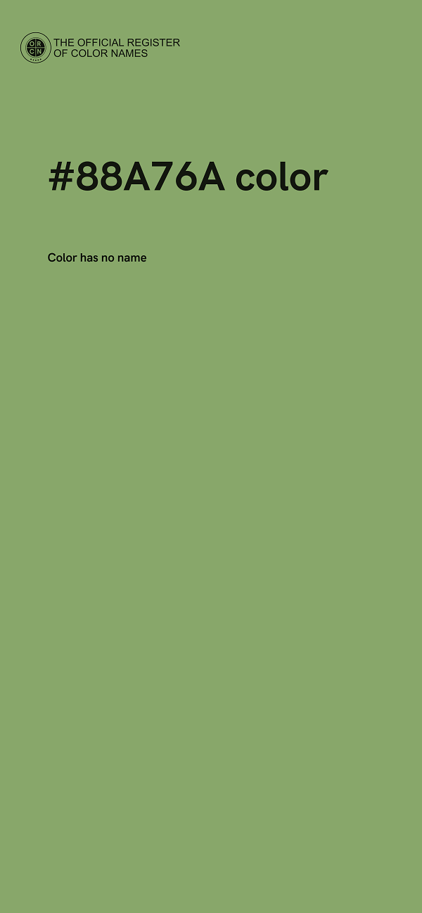 #88A76A color image
