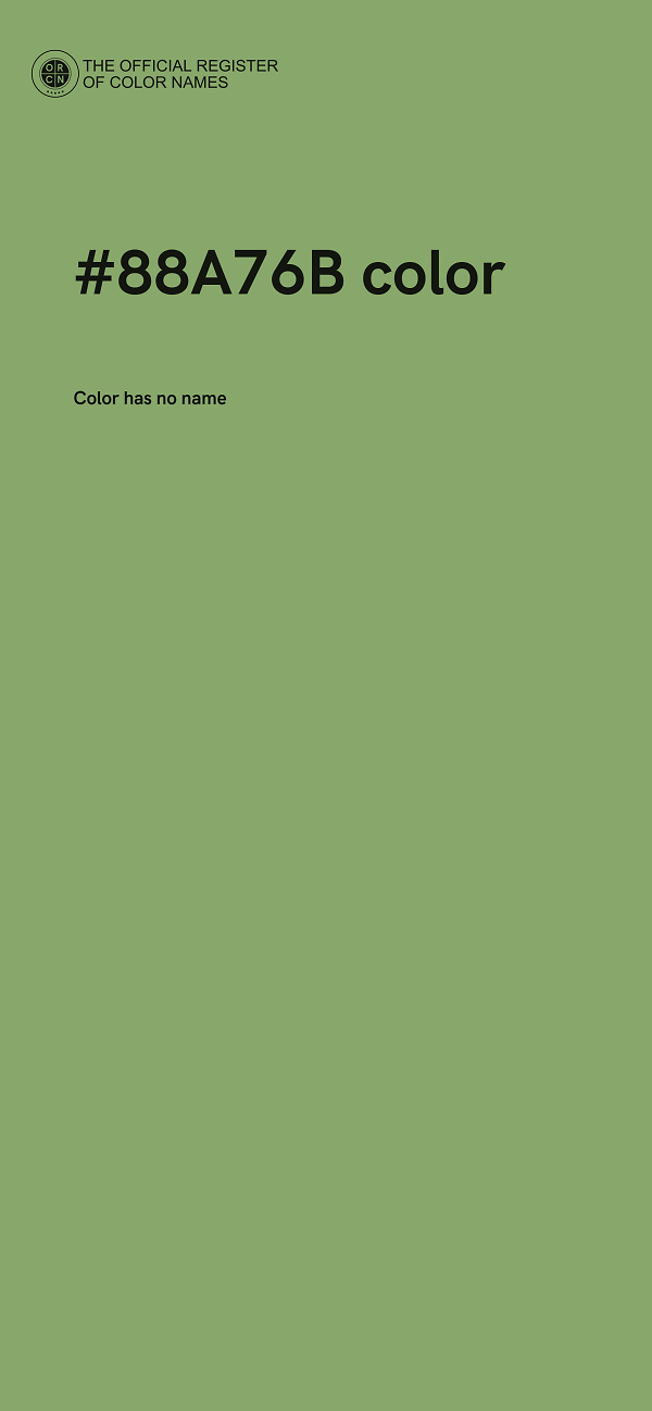 #88A76B color image