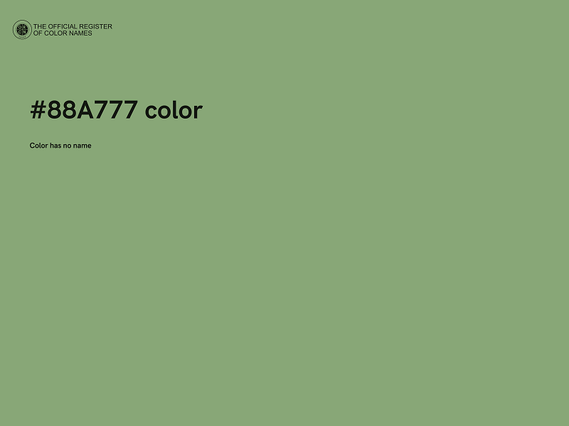 #88A777 color image