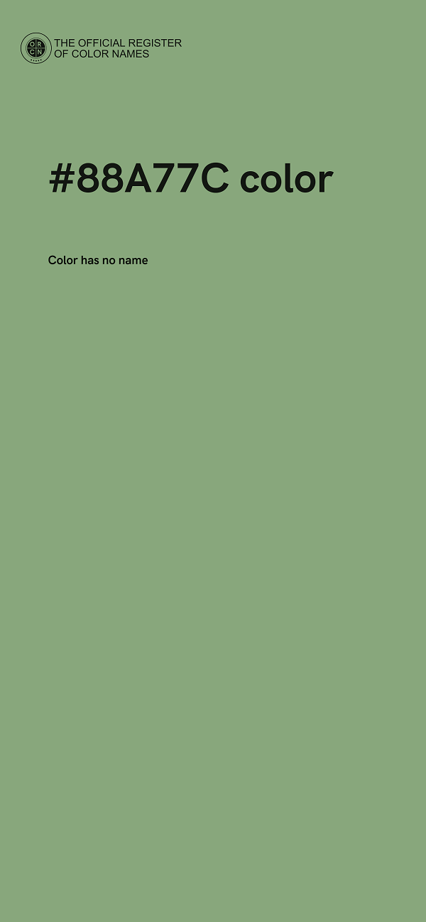 #88A77C color image