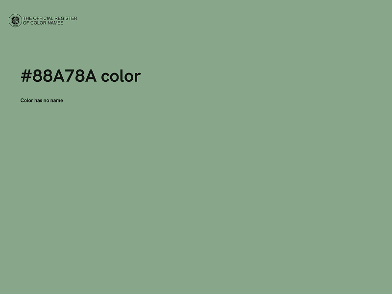 #88A78A color image