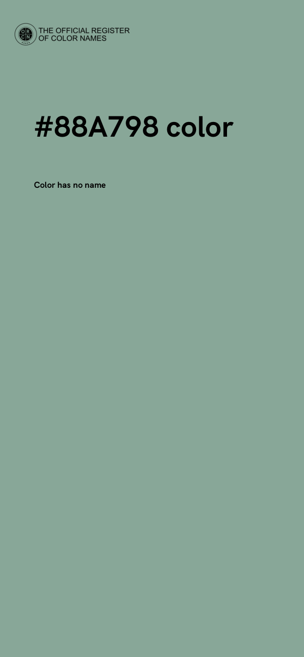 #88A798 color image
