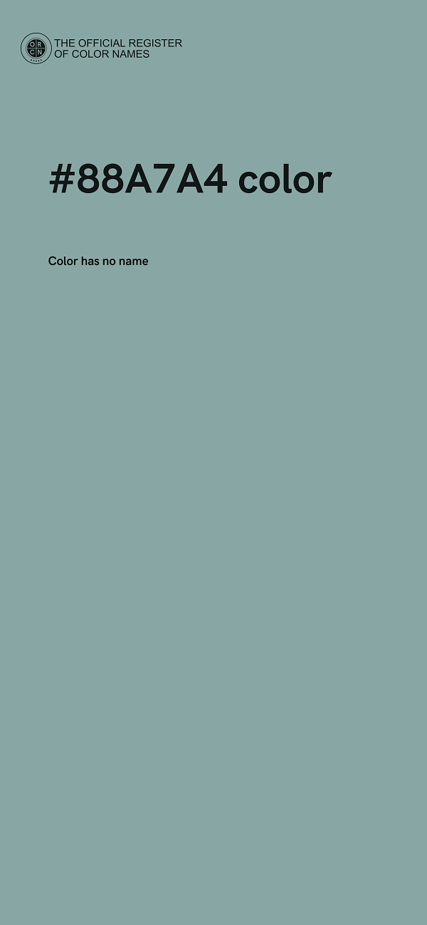 #88A7A4 color image