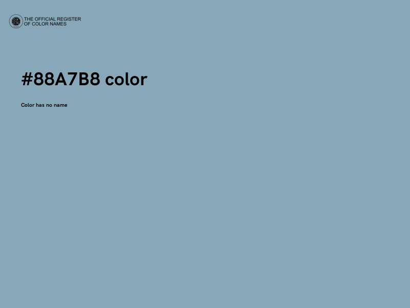 #88A7B8 color image