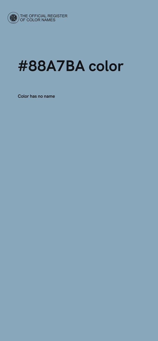 #88A7BA color image