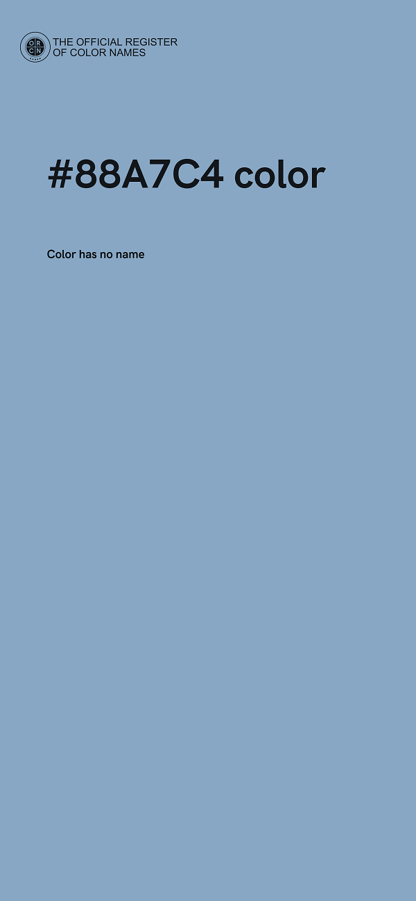 #88A7C4 color image
