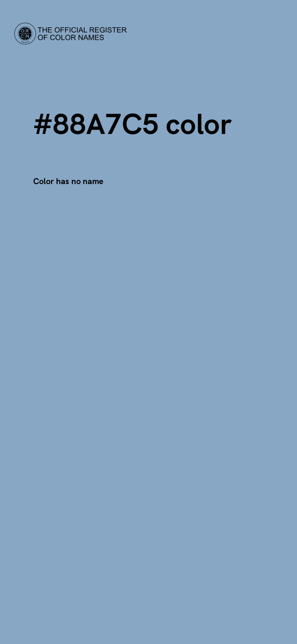 #88A7C5 color image