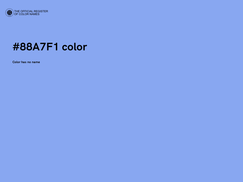#88A7F1 color image