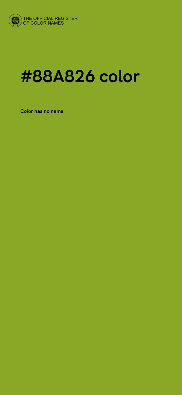 #88A826 color image