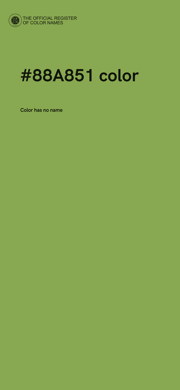 #88A851 color image