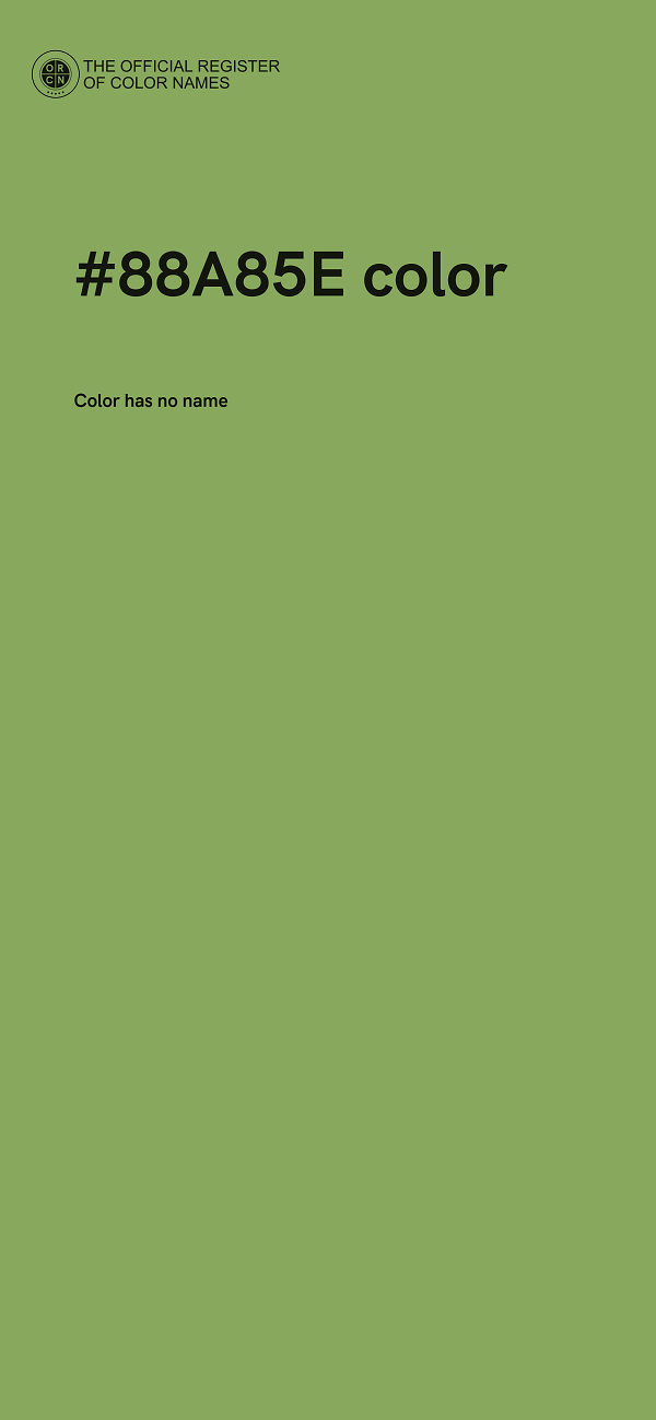 #88A85E color image