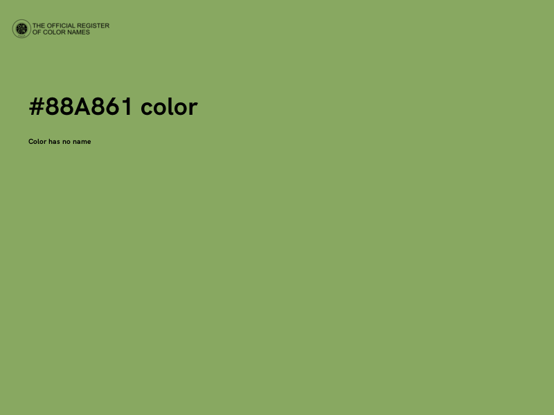 #88A861 color image