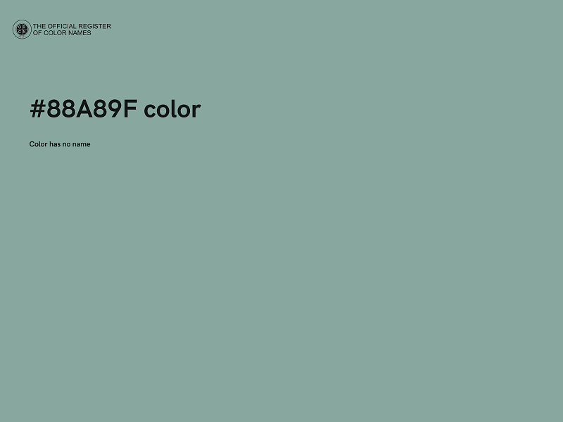 #88A89F color image