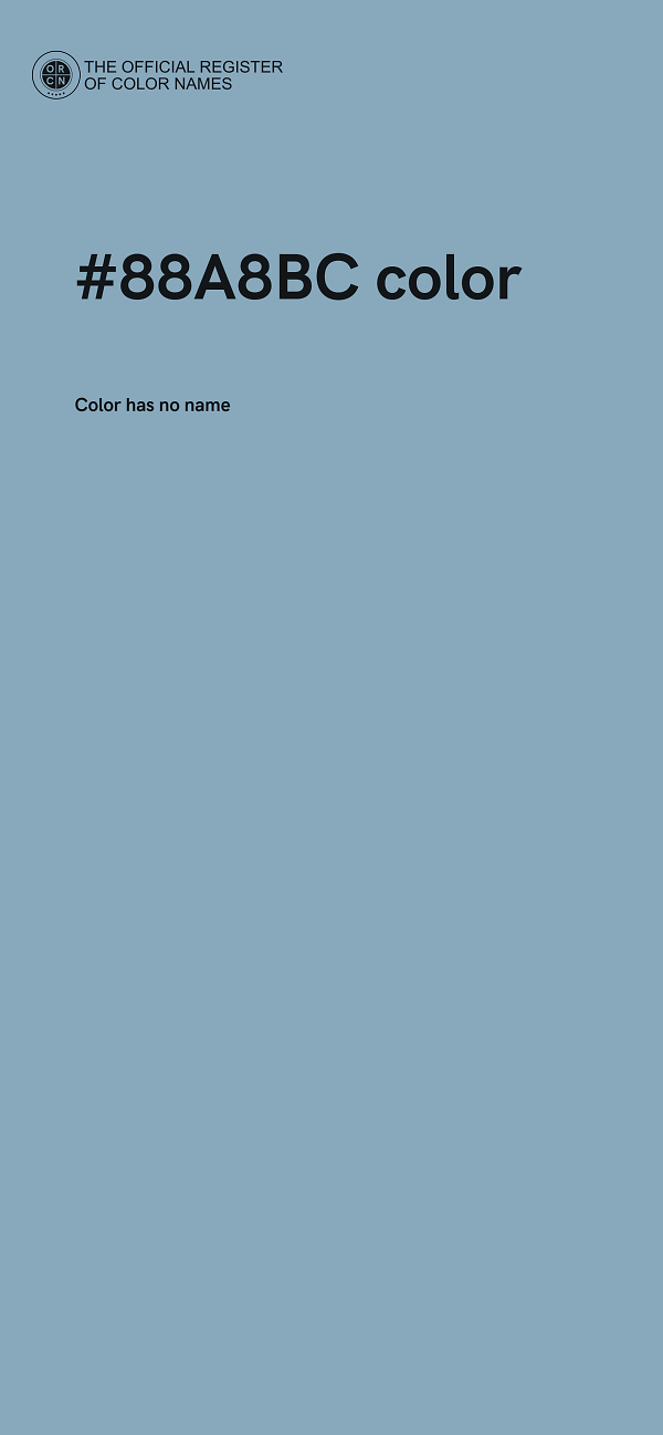 #88A8BC color image