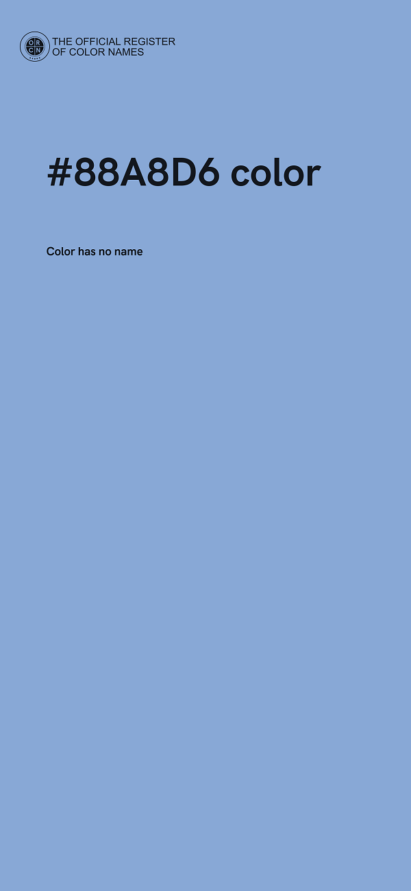#88A8D6 color image